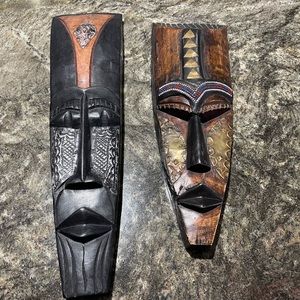 Decorative Ghanaian Large wood masks